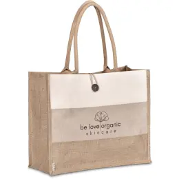 Okiyo Fukei Jute & Cotton Tote - Side